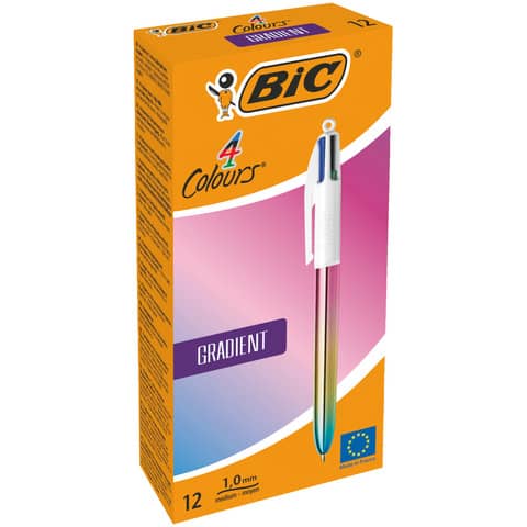 Penna a sfera a scatto BIC 4 Colours 1 mm - gradient conf. 12 pz - 511034